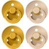 BIBS® Schnuller Colour Mustard / Vanilla 0-6 Monate, 4 Stk.