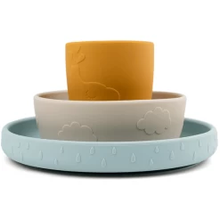 Done By Deer™ Geschirr-Set Stick & Stay Deer Friends Farbmix