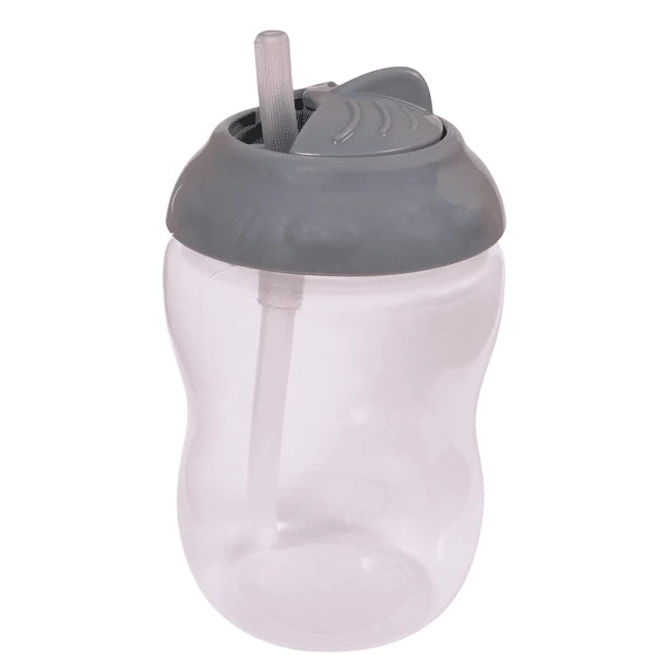 Filibabba Trinkflasche Mit Strohhalm Dunkelgrau, 270 Ml 3 Filibabba Trinkflasche Mit Strohhalm Dunkelgrau, 270 Ml