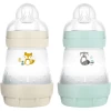 MAM Babyflasche Easy Start Anti Colic-Elements 160 Ml 2 Stück Fuchs/Waschbär In Beige/mint -Babyprodukte mam babyflasche easy start anti colic elements 160 ml 2 stueck fuchs waschbaer in beige mint a309793