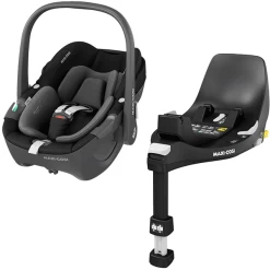 Maxi-Cosi MAXI COSI Set Babyschale Pebble 360 Essential Black Plus Basisstation FamilyFix 360