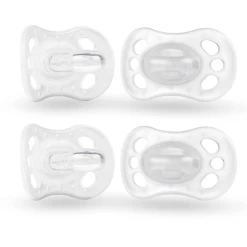 Medela Baby Schnuller New Born 0-2 Monate DUO Transparent, 4 Stück