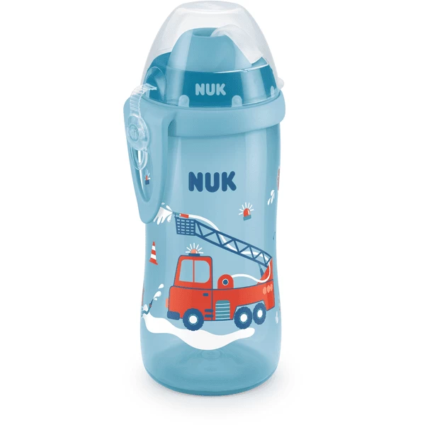 NUK Trinkflasche Flexi Cup 300 Ml, Feuerwehr Blau 3 NUK Trinkflasche Flexi Cup 300 Ml, Feuerwehr Blau