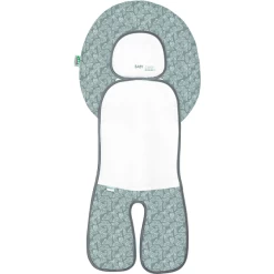 Odenwälder Autositz-Auflage Babycool White Leaves Grey