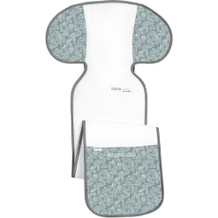 Odenwälder Autositz-Auflage Groß Klimocool White Leaves Grey