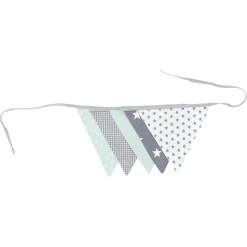 Ullenboom Wimpelkette & Stoffgirlande 190 Cm (5 Wimpel) Mint Grau